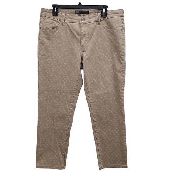 Levi's Woman's Mid-Rise Ankle Skinny Tokyo Camp Sand Printed‎ Jeans Plus 14 / 32 - Picture 1 of 10